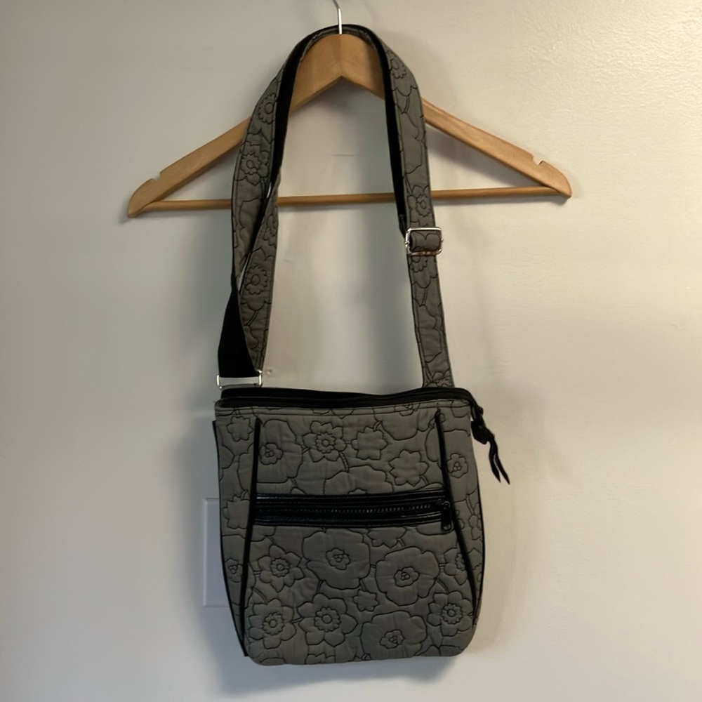 Thirty one Floral Gray Crossbody Bag